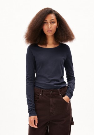 ARMEDANGELS ENRICCAA SOFT Longsleeve Slim Fit made of Organic Cotton Night Sky | 5710648-EI