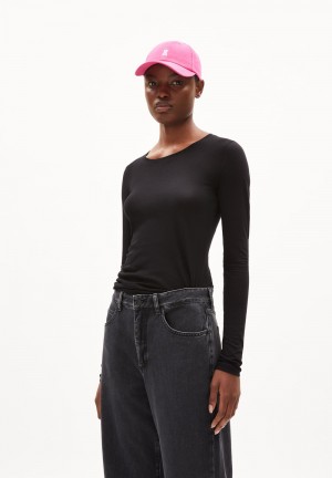 ARMEDANGELS ENRICCAA SOFT Longsleeve Slim Fit made of Organic Cotton Noir | 2301769-DI