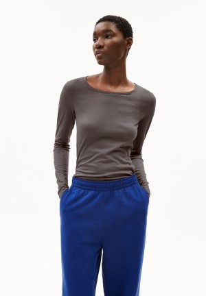 ARMEDANGELS ENRICCAA SOFT Longsleeve Slim Fit made of Organic Cotton Iron Cast | 3124078-TK
