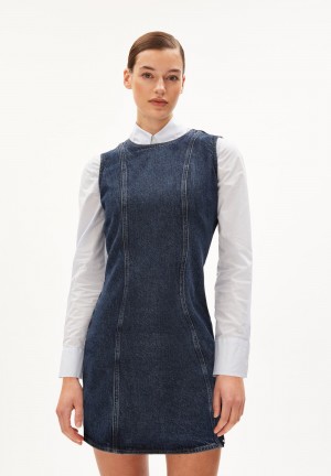 ARMEDANGELS ENUYAA Denim Dress Regular Fit made of TENCEL™ Lyocell Mix Bleu | 6487502-DK