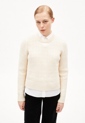 ARMEDANGELS FABIOLAA Sweater Regular Fit made of Organic Wool Mix Oatmilk | 9802347-LZ