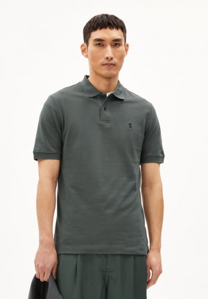 ARMEDANGELS FIBRAAS Polo T-Shirt Regular Fit made of Organic Cotton Space Steel | 3415970-FI