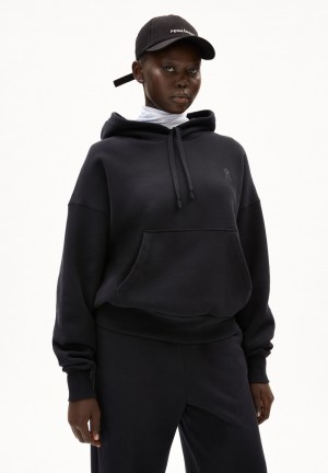 ARMEDANGELS FRANCISARAA Sweathoodie Oversized Fit made of Organic Cotton Noir | 0843967-HN
