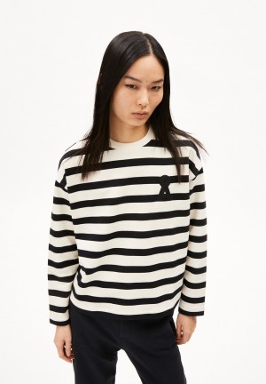 ARMEDANGELS FRANKAA MAARLEN BOLD Sweatshirt Oversized Fit made of Organic Cotton Undyed-black | 2498531-RS