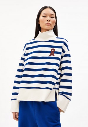 ARMEDANGELS FRANKAA NUNOAA Sweatshirt Oversized Fit made of Organic Cotton Bleu | 5831790-OR