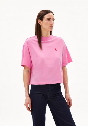 ARMEDANGELS FREDERIKAA Heavyweight T-Shirt Relaxed Fit made of Organic Cotton Rose | 6159823-PS