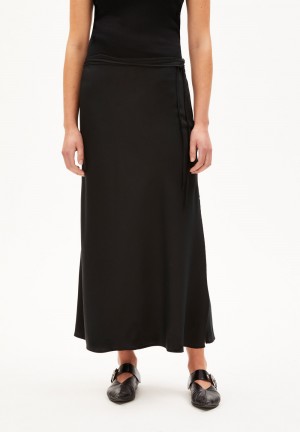 ARMEDANGELS GRAATIA Woven Skirt Regular Fit made of TENCEL™ Lyocell Mix Noir | 7840965-RJ