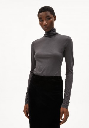 ARMEDANGELS GRAZILIAA SOFT Longsleeve Slim Fit made of Organic Cotton Iron Cast | 6175023-TJ