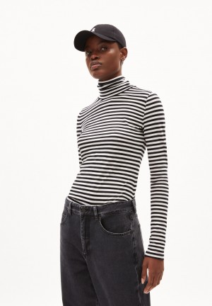 ARMEDANGELS GRAZILIAA STRIPES Longsleeve Slim Fit made of Organic Cotton Blanche | 9425167-UT