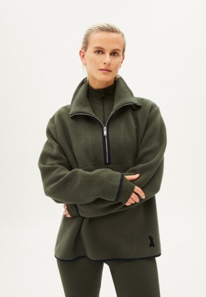 ARMEDANGELS HAARLEEN Sweatshirt Oversized Fit made of Organic Cotton Noir Vert | 1235974-UD