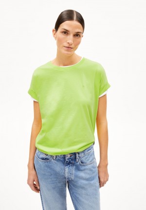 ARMEDANGELS IDAARA T-Shirt Loose Fit made of Organic Cotton Super Lime | 4973812-WI
