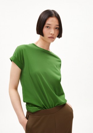 ARMEDANGELS IDAARA T-Shirt Loose Fit made of Organic Cotton Vert | 9745216-HD
