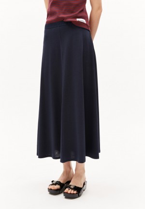 ARMEDANGELS ILENIAA LARAA Jersey Skirt Loose Fit made of TENCEL™ Lyocell Mix Night Sky | 5870421-TZ