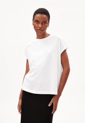 ARMEDANGELS INAARA T-Shirt Oversized Fit made of Organic Cotton Blanche | 4750683-GA