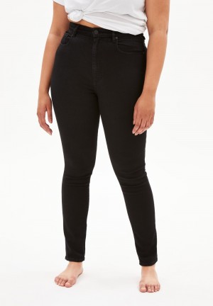 ARMEDANGELS INGAA Jeans Skinny Leg High Waist Organic Cotton Mix X-Stretch Noir | 1385279-QK