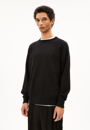 ARMEDANGELS JAAIRO Sweater Regular Fit made of Organic Cotton Noir | 9843215-LN