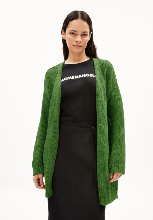 ARMEDANGELS JALDAA Cardigan Loose Fit made of Organic Cotton Vert | 0481769-XG