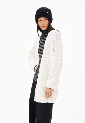 ARMEDANGELS JALDAA Cardigan Loose Fit made of Organic Cotton Blanche | 1836492-PH