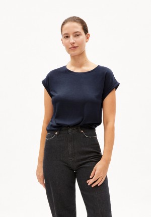 ARMEDANGELS JILAANA T-Shirt Regular Fit made of TENCEL™ Lyocell Mix Night Sky | 1742390-OZ