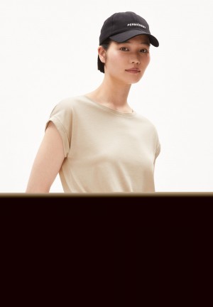 ARMEDANGELS JILAANA T-Shirt Regular Fit made of TENCEL™ Lyocell Mix Gravel | 3792804-EZ