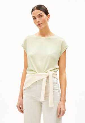 ARMEDANGELS JILAANA T-Shirt Regular Fit made of TENCEL™ Lyocell Mix Vert | 6381495-BZ