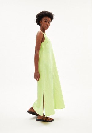 ARMEDANGELS JORNAA LINO Woven Dress Regular Fit made of Linen-Mix Noir | 9782310-WE