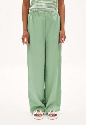 ARMEDANGELS JOVAALIE Woven Pants Loose Fit made of TENCEL™ Lyocell Vert | 2048739-QT