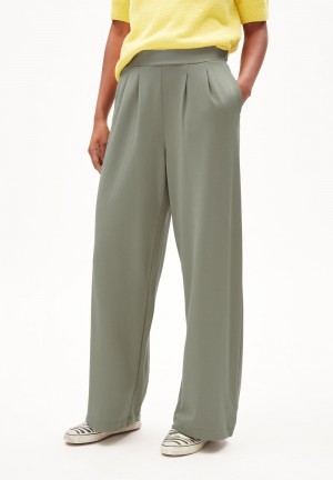 ARMEDANGELS JUANAA PUNTO Jersey Pants made of LENZING™ ECOVERO™ Viscose Mix Grise Vert | 2806749-CG
