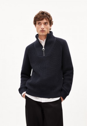 ARMEDANGELS KAALVES Sweater Regular Fit made of Organic Cotton Night Sky | 8250614-PD