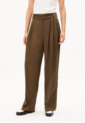 ARMEDANGELS KAAYAH Woven Pants made of TENCEL™ x REFIBRA™ Lyocell Dried Moss | 2873459-XO