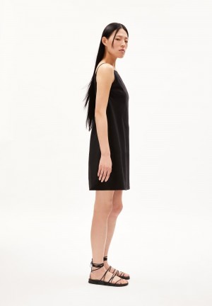 ARMEDANGELS KARISSAA LINO Woven Dress Regular Fit made of Linen-Mix Noir | 7905684-MA