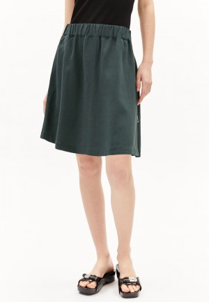 ARMEDANGELS KESIAA LINO Woven Skirt Relaxed Fit made of Linen-Mix Space Steel | 0619528-EU