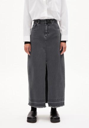 ARMEDANGELS KITAA DEMI Denim Skirt Slim Fit made of Organic Cotton Mix Murky | 9365081-GT