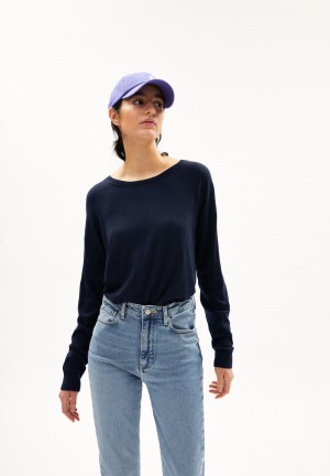 ARMEDANGELS LAARNI Pullover Loose Fit made of TENCEL™ Lyocell Mix Night Sky | 0512348-KO