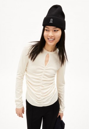 ARMEDANGELS LALEAA FESTIVE Sweater Slim Fit made of Organic Cotton Mix Undyed | 6189473-BV