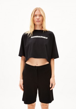 ARMEDANGELS LARIAA ARMEDANGELS T-Shirt Oversized Fit made of Organic Cotton Noir | 4159607-OA
