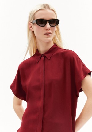 ARMEDANGELS LARISAANA Blouse Relaxed Fit made of LENZING™ ECOVERO™ Viscose Noir | 9657024-ZS