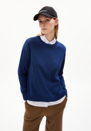 ARMEDANGELS LARUNAA Sweater Loose Fit made of Organic Cotton Mix Indigo | 5307894-QR