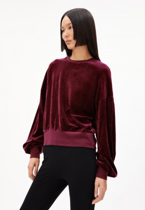 ARMEDANGELS LEDIANAA Sweatshirt Oversized Fit made of TENCEL™ Modal Mix Cranberry Juice | 9136754-RE