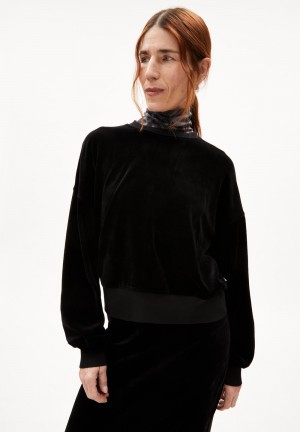 ARMEDANGELS LEDIANAA Sweatshirt Oversized Fit made of TENCEL™ Modal Mix Noir | 3062849-UB