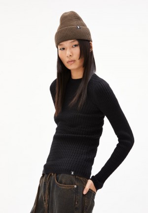 ARMEDANGELS LELIAAS Sweater Slim Fit made of Organic Cotton Noir | 3609415-JF