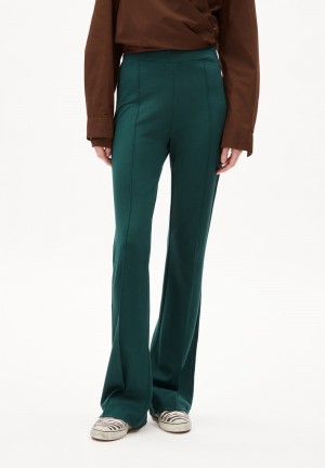 ARMEDANGELS LEYLAARI Jersey Pants made of LENZING™ ECOVERO™ Mix Teal Stone | 3529708-KD