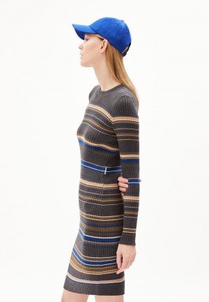 ARMEDANGELS LIAA RN STRIPES Knit Dress Slim Fit made of Organic Cotton Indigo | 1073485-PR