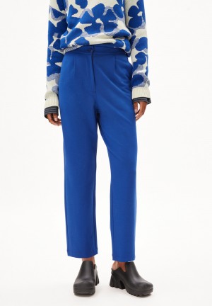 ARMEDANGELS LINAA LOU Jersey Pants made of Organic Cotton Mix Bleu | 9462578-WY