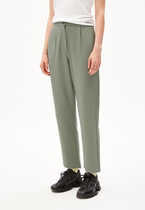 ARMEDANGELS LINAA LOU Jersey Pants made of Organic Cotton Mix Grise Vert | 4296317-QC