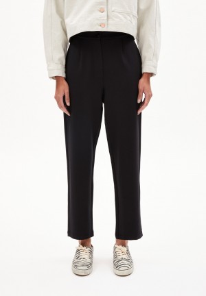 ARMEDANGELS LINAA LOU Jersey Pants made of Organic Cotton Mix Noir | 2439687-HK