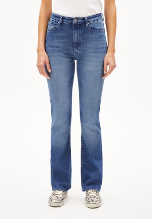 ARMEDANGELS LINNAA Boot Cut High Waist made of Organic Cotton Mix Cenote | 6457319-AC