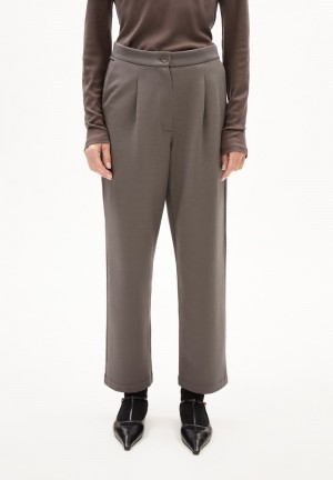ARMEDANGELS LIRAA LOU Jersey Pants made of Organic Cotton Mix Iron Cast | 1762395-IC