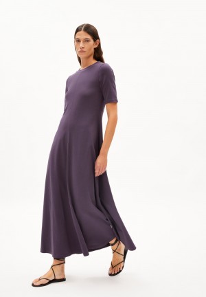 ARMEDANGELS LUANAA LITAA Heavyweight Jersey Dress Slim Fit made of Organic Cotton Mix Bleu | 3104762-XT