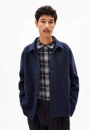 ARMEDANGELS LUCIAAN Jacket Relaxed Fit made of Organic Wool Mix Night Sky | 9540231-EW